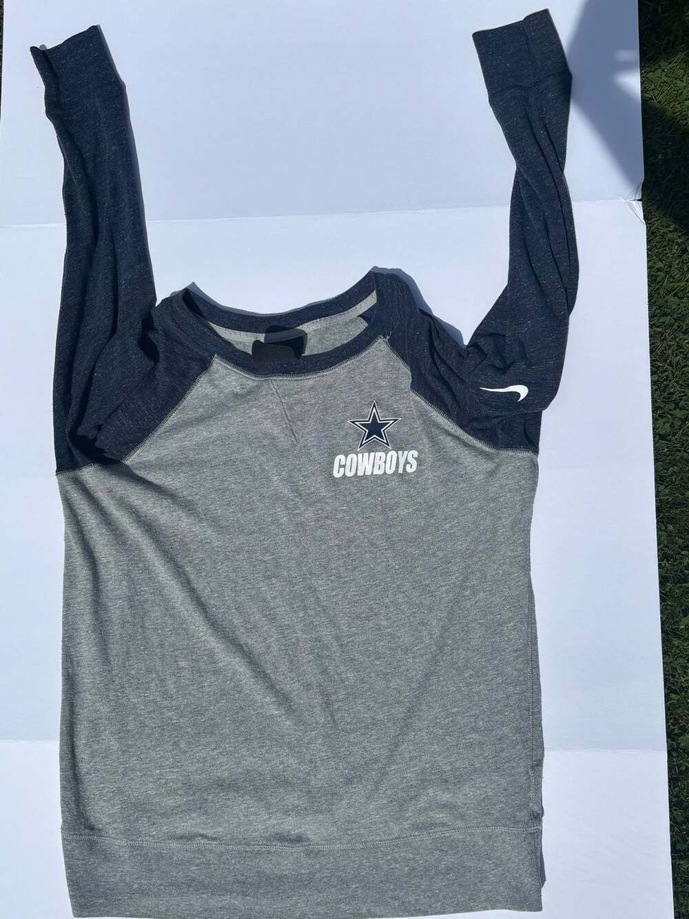 Nike Dallas Cowboys NFL Long Sleeve Raglan Shirt Size Large